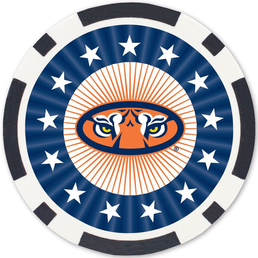 Auburn Tigers 100 Piece Poker Chips (ONLINE ORDER ONLY)