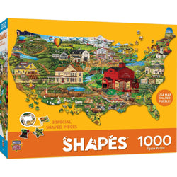 Shapes - America the Beautiful 1000 Piece Shaped Jigsaw Puzzle (ONLINE ORDER ONLY)