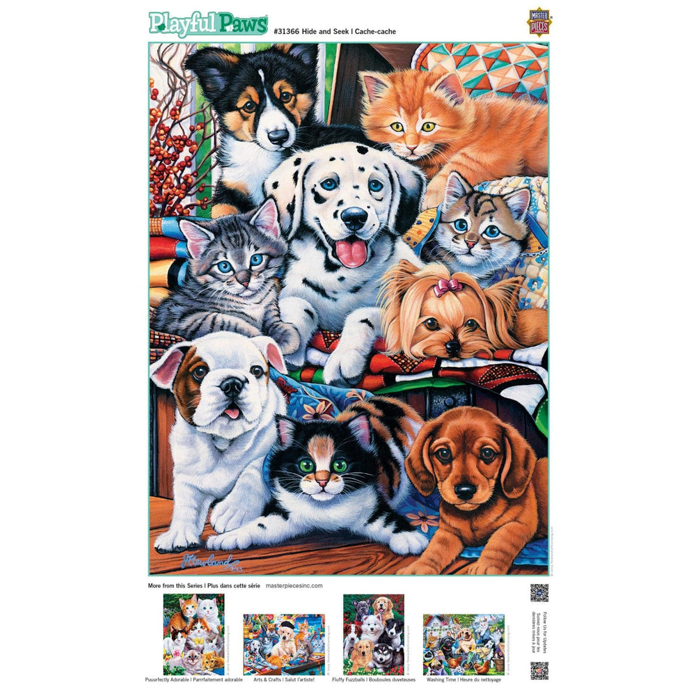 Playful Paws - Hide and Seek 300 Piece EZ Grip Jigsaw Puzzle (ONLINE ORDER ONLY)