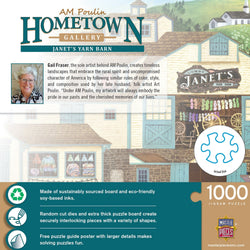 Hometown Gallery - Janet's Wool Goods 1000 Piece Jigsaw Puzzle (ONLINE ORDER ONLY)