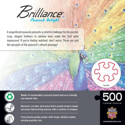 Brilliance - Peacock Delight 500 Piece Jigsaw Puzzle (ONLINE ORDER ONLY)
