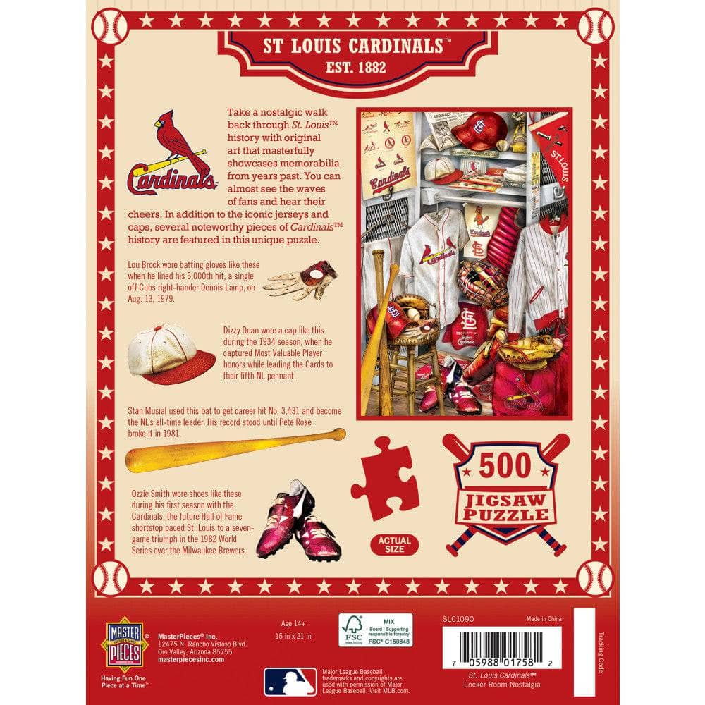 St. Louis Cardinals - Locker Room 500 Piece Jigsaw Puzzle
