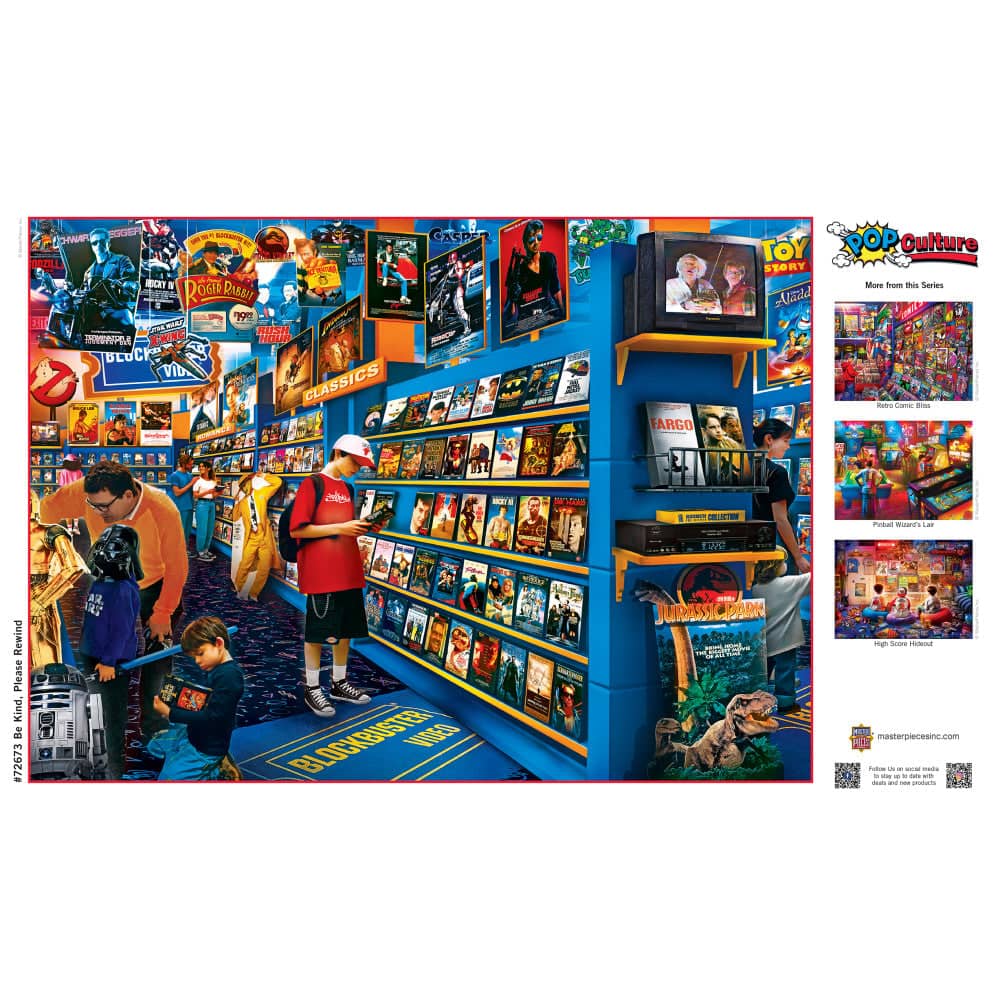 Pop Culture - Be Kind, Please Rewind 1000 Piece Jigsaw Puzzle