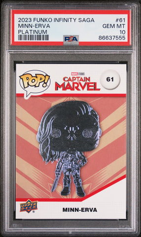 2023 UPPER DECK FUNKO POP MARVEL  MINNERVA PLATINUM #61  PSA 10 (Online Order Only)