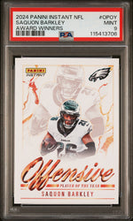 Graded 2024 Panini Instant NFL Saquon Barkley #OPOY Award Winners Football Card PSA 9 Mint (ONLINE ORDER ONLY)