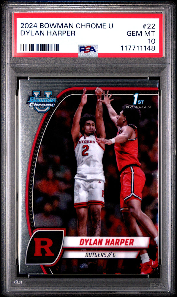 Graded 2024 Topps Bowman U Chrome Dylan Harper #22 Rookie RC Basketball Card PSA 10 Gem Mint (ONLINE ORDER ONLY)