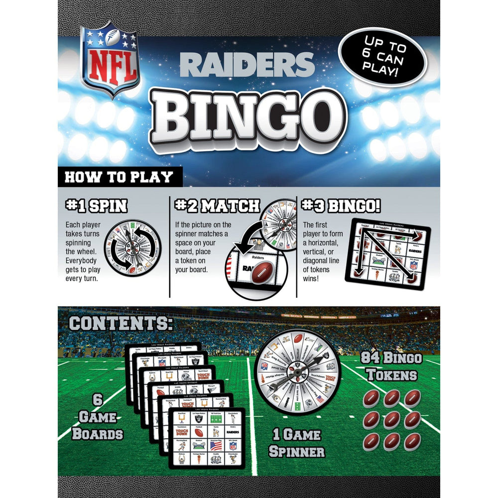 Las Vegas Raiders Bingo Game (ONLINE ORDER ONLY)