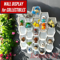 Tall Hexagon Wall Display for up to 24 Small Collectibles | Funko Advent Calendar, Disney Doorables, etc! (ONLINE ORDER ONLY)