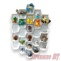 Tall Hexagon Wall Display for up to 24 Small Collectibles | Funko Advent Calendar, Disney Doorables, etc! (ONLINE ORDER ONLY)