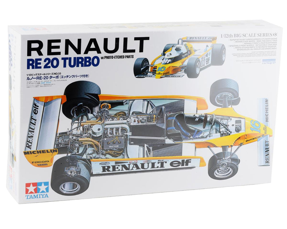 Tamiya 1/12 Renault RE-20 Turbo Racing Car Model Kit w/ PE Parts (ONLINE ORDER ONLY)