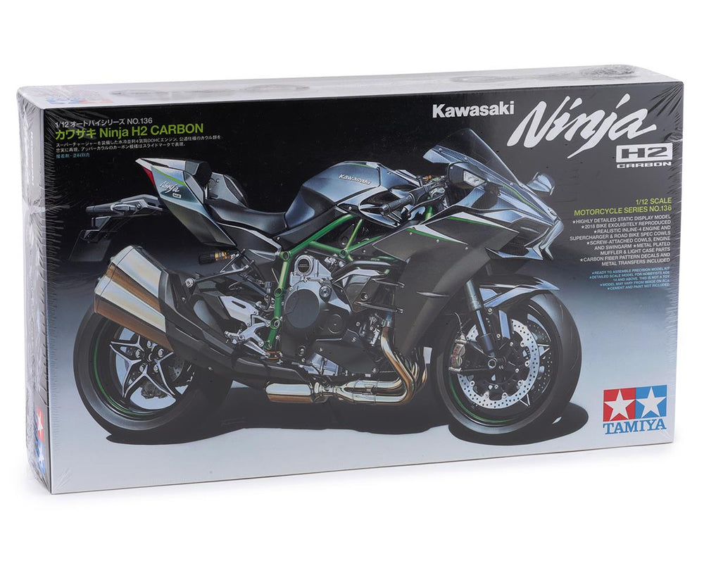 Tamiya 1/12 Kawasaki Ninja H2 Carbon Plastic Model Kit (ONLINE ORDER ONLY)