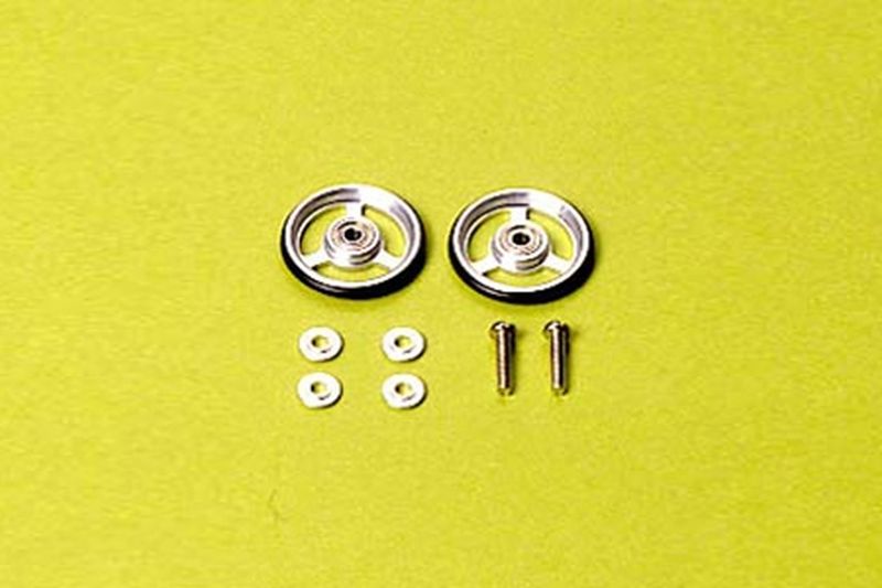Tamiya JR 3-Spoke Ball-Race Rollers (17mm/Aluminum) 15161 (ONLINE ORDER ONLY)