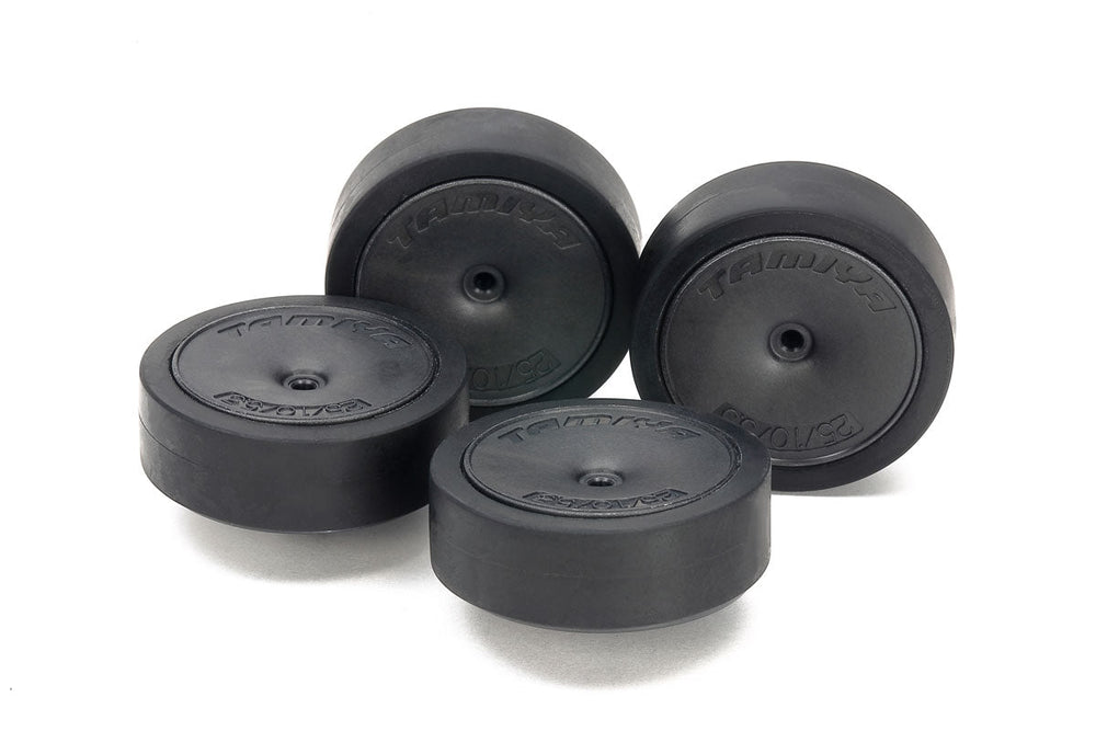 Tamiya JR 31mm Tires/Carbon Wheels, Low Friction/Large Diameter/ 15544 (ONLINE ORDER ONLY)