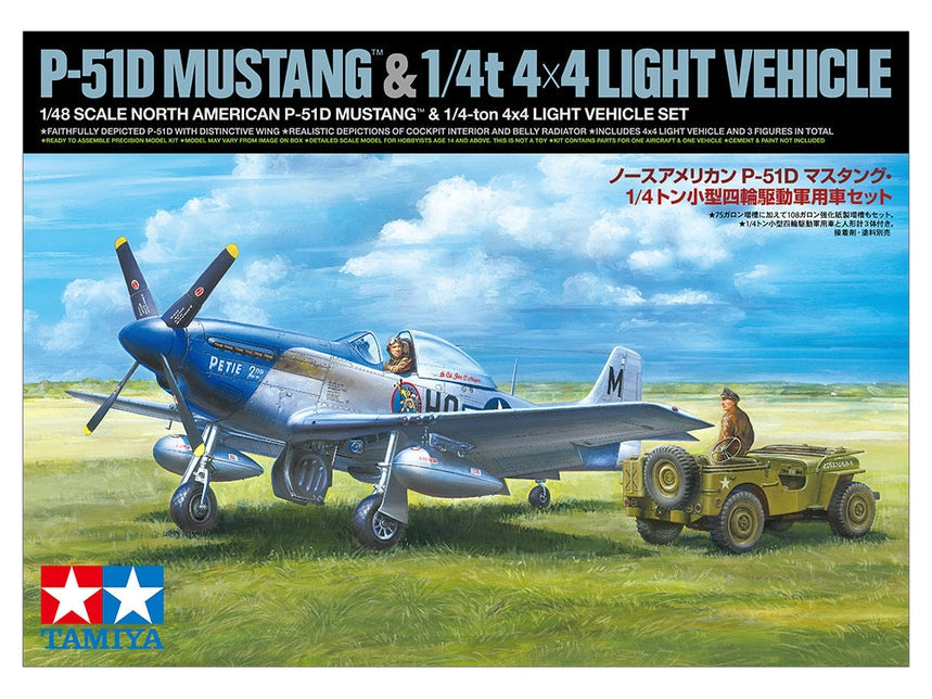Tamiya 1/48 North American P-51D Mustang & 1/4-ton 4x4 Light (ONLINE ORDER ONLY)
