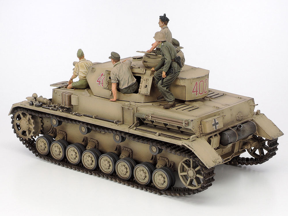Tamiya 1/35 German Tank Panzer IV Ausf.F & Motorcycle Model Set 25208 (ONLINE ORDER ONLY)
