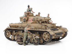 Tamiya 1/35 German Tank Panzer IV Ausf.F & Motorcycle Model Set 25208 (ONLINE ORDER ONLY)