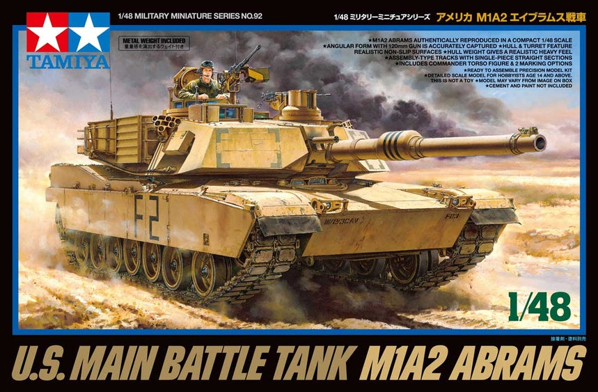 Tamiya 1/48 M1A2 Abrams Plastic Model Kit (ONLINE ORDER ONLY)