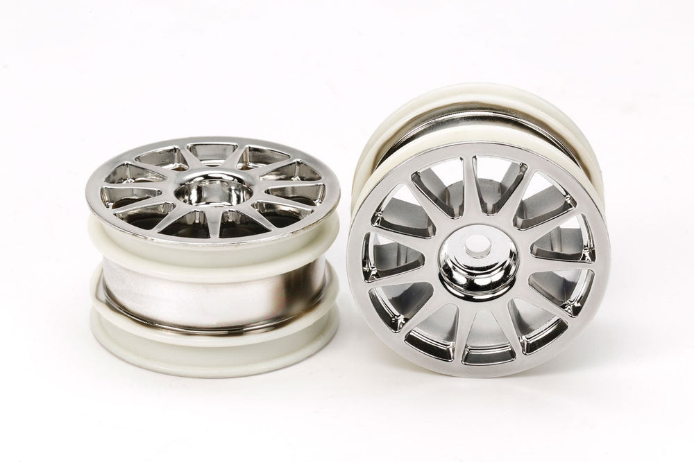 Tamiya M-Chassis 11 Spoke Wheels Chrome (ONLINE ORDER ONLY)