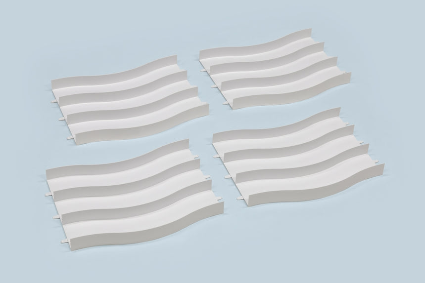 Tamiya JR Circuit Wave Section Japan Cup White (4 pcs) (ONLINE ORDER ONLY)