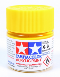 Tamiya Acrylic X-8 Lemon Yellow Paint 23ml Bottle (ONLINE ORDER ONLY)