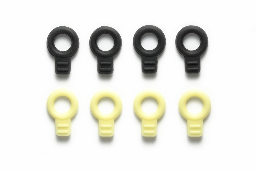Tamiya JR Rubber Body Catches (Black /Yellow) (ONLINE ORDER ONLY)
