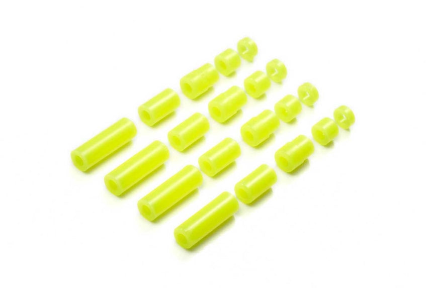 Tamiya JR Lightweight Plastic Spacer Set Fluorescent Yellow (12/6.7/6/3/1.5mm) (ONLINE ORDER ONLY)