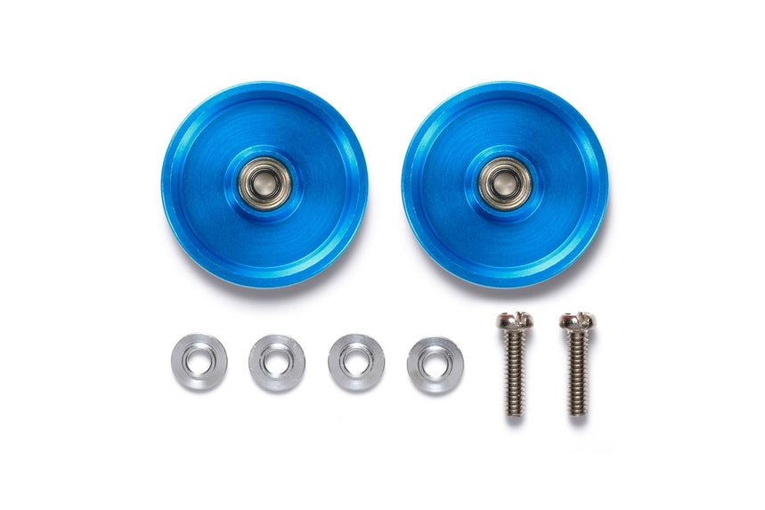 Tamiya JR HG 19MM Ball-Race Rollers Aluminum Ringless Blue (ONLINE ORDER ONLY)