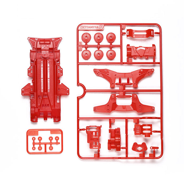 Tamiya JR Mini 4WD VZ Chassis Set (Red) (ONLINE ORDER ONLY)