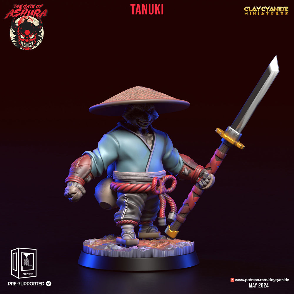3D Printed Clay Cyanide Tanuki Set The Gate of Ashura 28 32 mm D&D (Online Only)