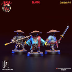 3D Printed Clay Cyanide Tanuki Set The Gate of Ashura 28 32 mm D&D (Online Only)