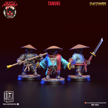 3D Printed Clay Cyanide Tanuki Set The Gate of Ashura 28 32 mm D&D (Online Only)