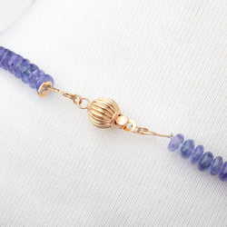 Tanzanite Plain Rondelle Necklace with a 14kt Gold Clasp AAA (ONLINE ORDER ONLY)