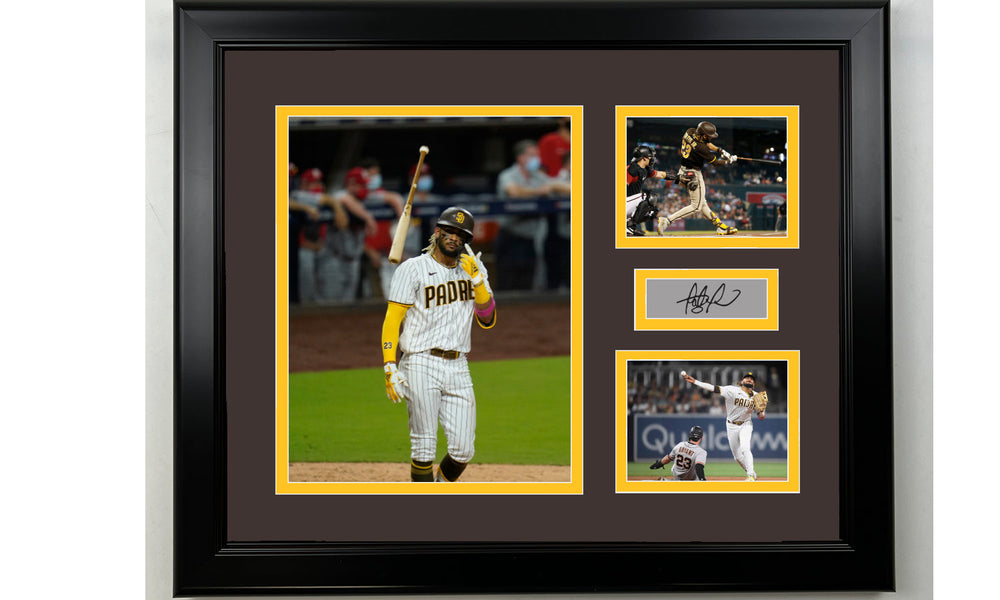 Framed Fernando Tatis Jr. San Diego Padres Facsimile Laser Engraved Signature Baseball 14x11 3 Photo Collage (ONLINE ORDER ONLY)