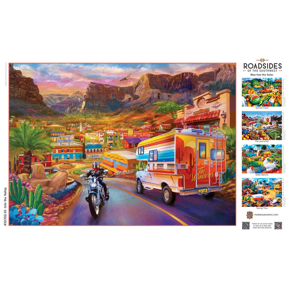 Roadsides of the Southwest - Into the Valley 500 Piece Jigsaw Puzzle (ONLINE ORDER ONLY)