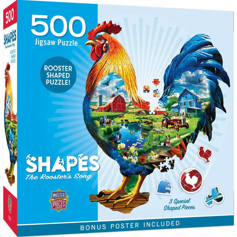 Shapes - The Rooster's Song 500 Piece Jigsaw Puzzle (ONLINE ORDER ONLY)