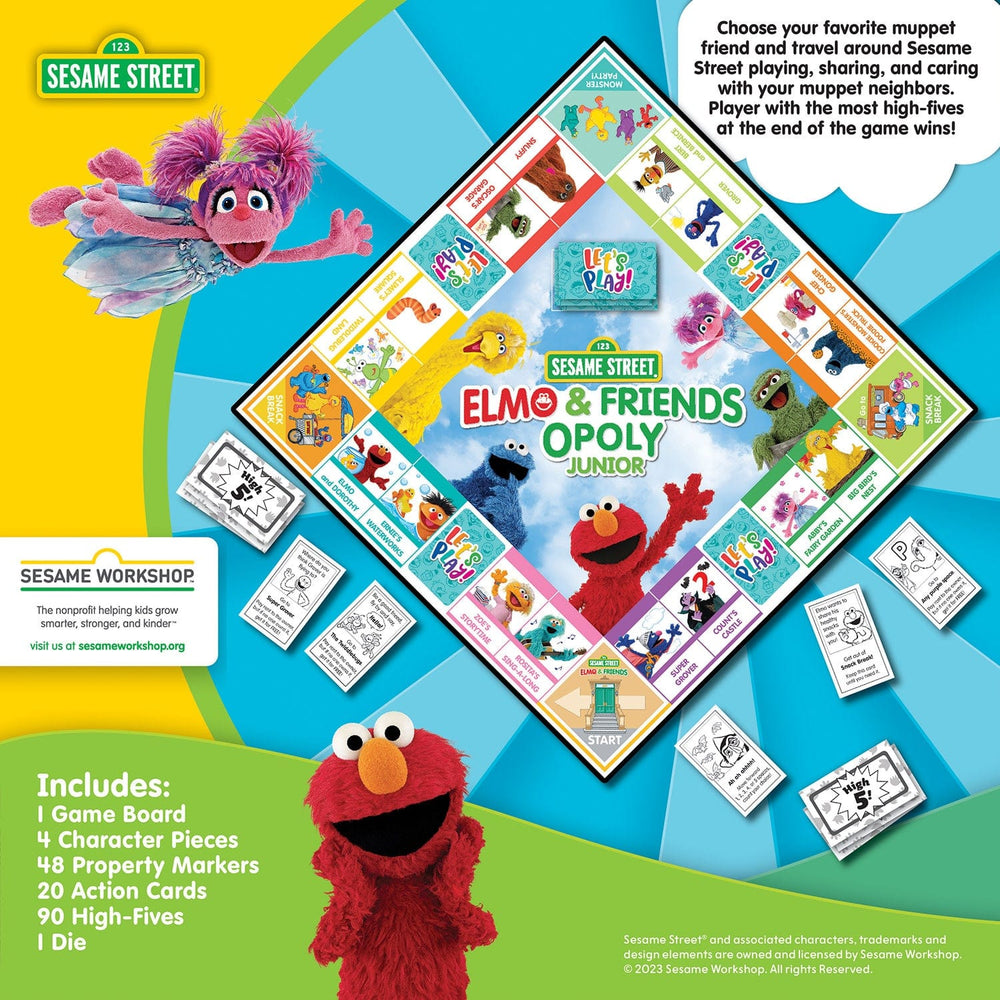 Sesame Street - Elmo & Friends Opoly Junior (ONLINE ORDER ONLY)