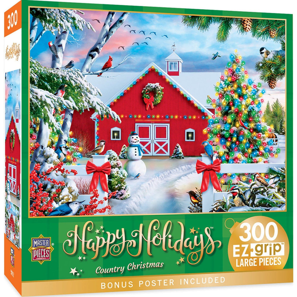 Happy Holidays - Country Christmas 300 Piece EZ Grip Jigsaw Puzzle (ONLINE ORDER ONLY)