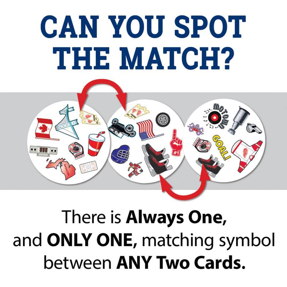 Detroit Red Wings Spot It! Card Game