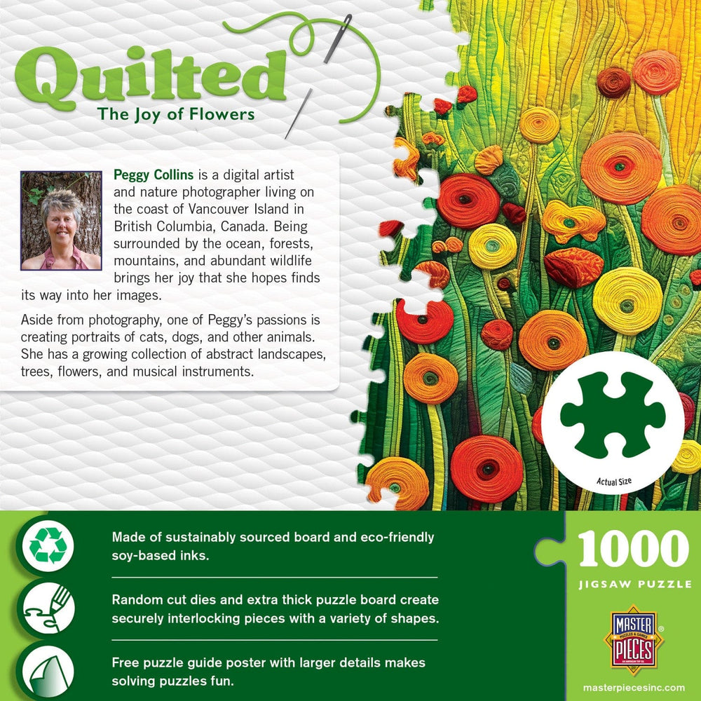 Quilted - The Joy of Flowers 1000 Piece Jigsaw Puzzle (ONLINE ORDER ONLY)