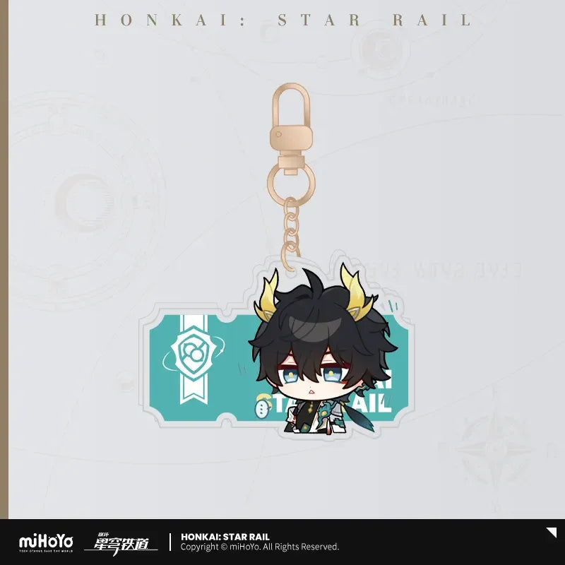 Honkai: Star Rail Pom-Pom Exhibition Series Acrylic Keychain