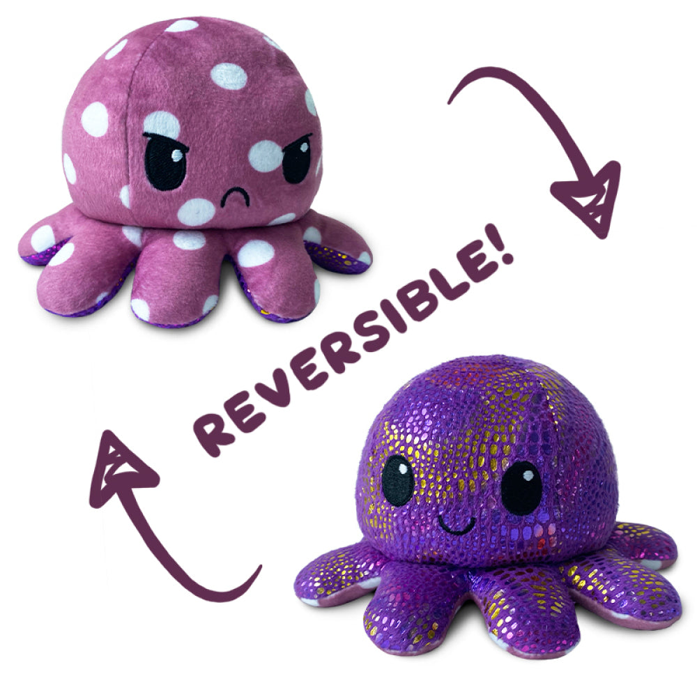 TeeTurtle Reversible Octopus: Polka Dot/Shimmer (Mini) (ONLINE ORDER ONLY)