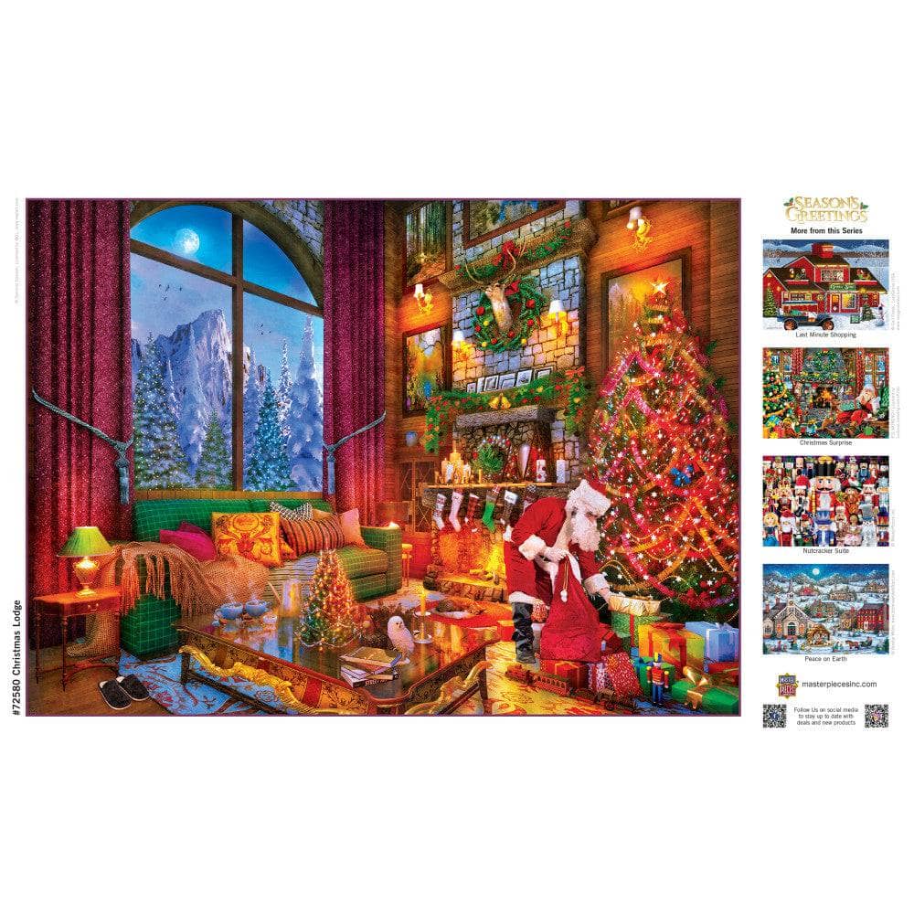 Season's Greetings - Christmas Lodge 1000 Piece Jigsaw Puzzle (ONLINE ORDER ONLY)