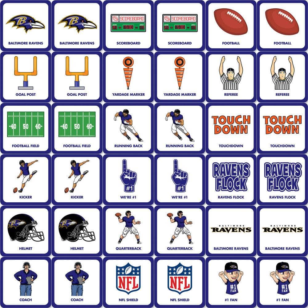 Baltimore Ravens Matching Game (ONLINE ORDER ONLY)