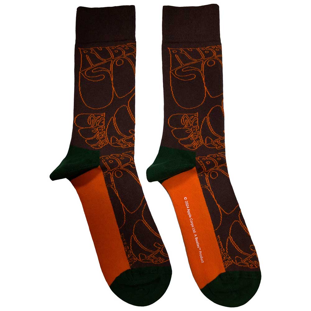 Rubber Soul Text Outlines Repeat [Socks] (ONLINE ORDER ONLY)