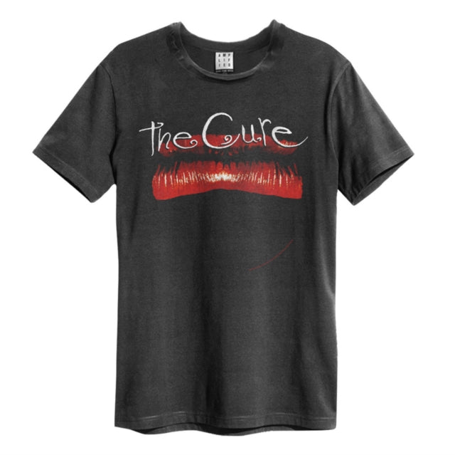 THE CURE - LIPS AMPLIFIED VINTAGE CHARCOAL [T-Shirt] (ONLINE ORDER ONLY)