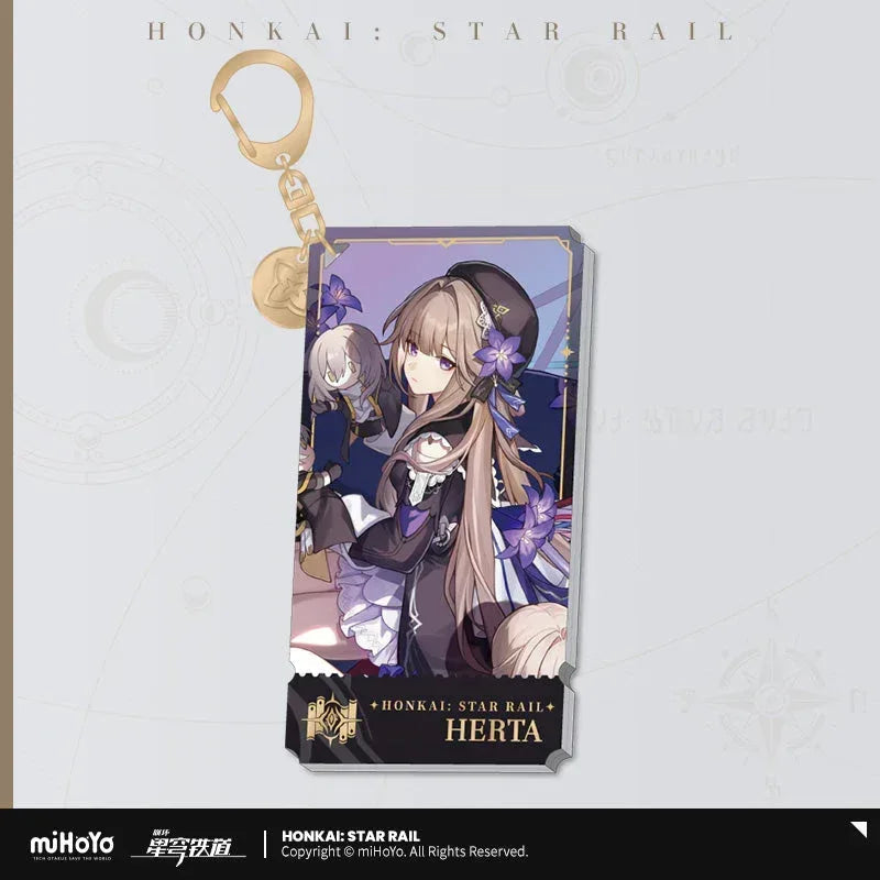 Honkai: Star Rail The Erudition Character Warp Artwork Acrylic Keychain