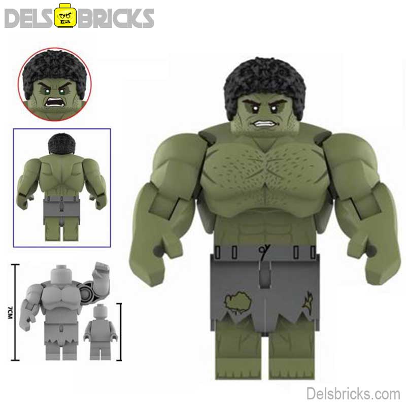 The Incredible Hulk from Avengers MCU Lego Minifigures Custom Toys 7 (ONLINE ORDER ONLY)