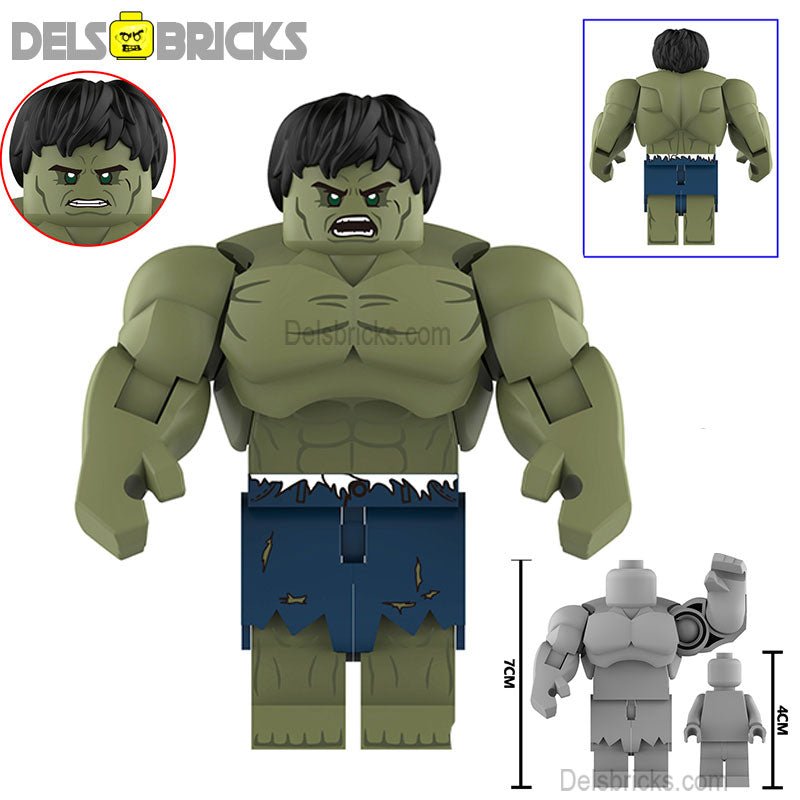 The Incredible Hulk from Avengers MCU Lego Minifigures Custom Toys 6 (ONLINE ORDER ONLY)