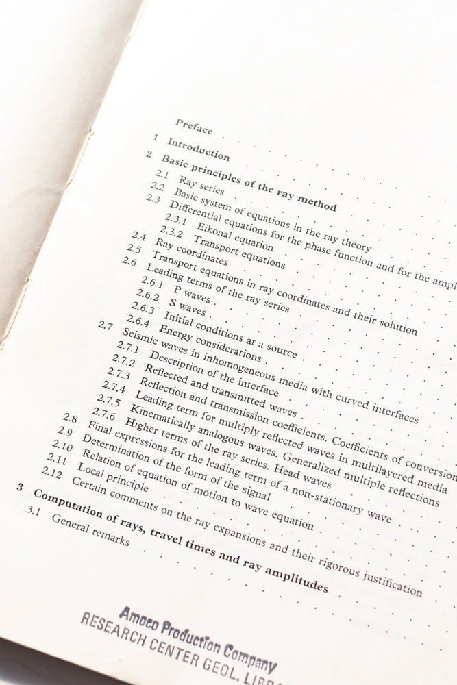 The Ray Method in Seismology (ONLINE ORDER ONLY)