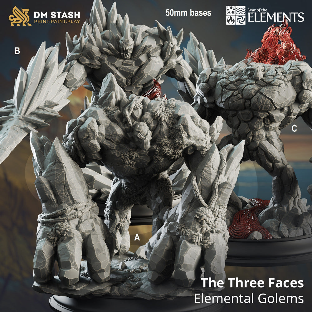 The Three Faces (Elemental Golems) (Online Order Only)